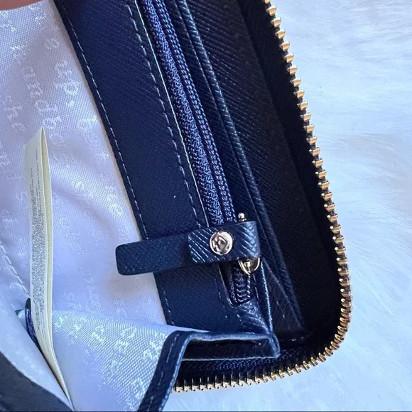 New! Rare KATE SPADE Cameron Street Daisy Lacey Leather Zip Around Wallet - Picture 6 of 7